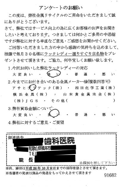 貴金属高価買取お客様の声