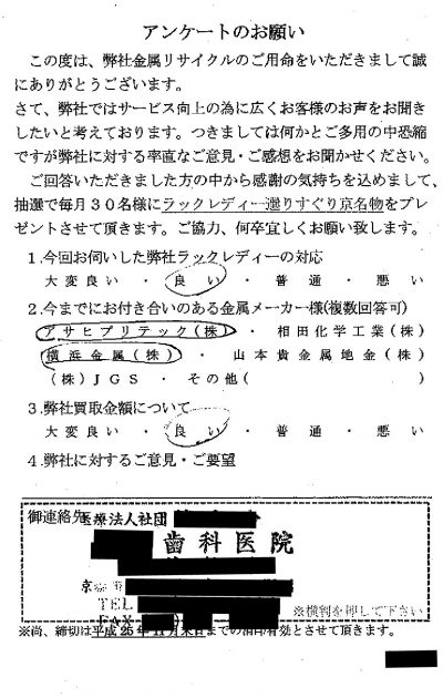 貴金属高価買取お客様の声