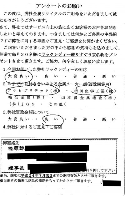 貴金属高価買取お客様の声