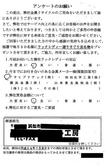 貴金属高価買取お客様の声