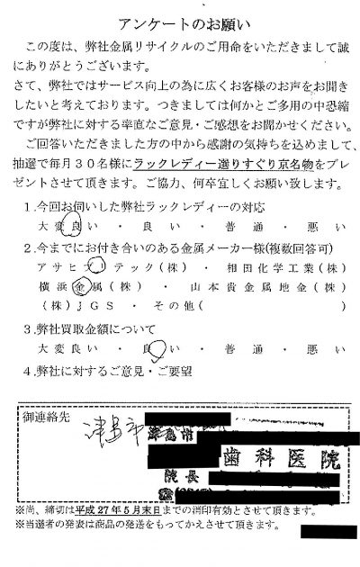 貴金属高価買取お客様の声